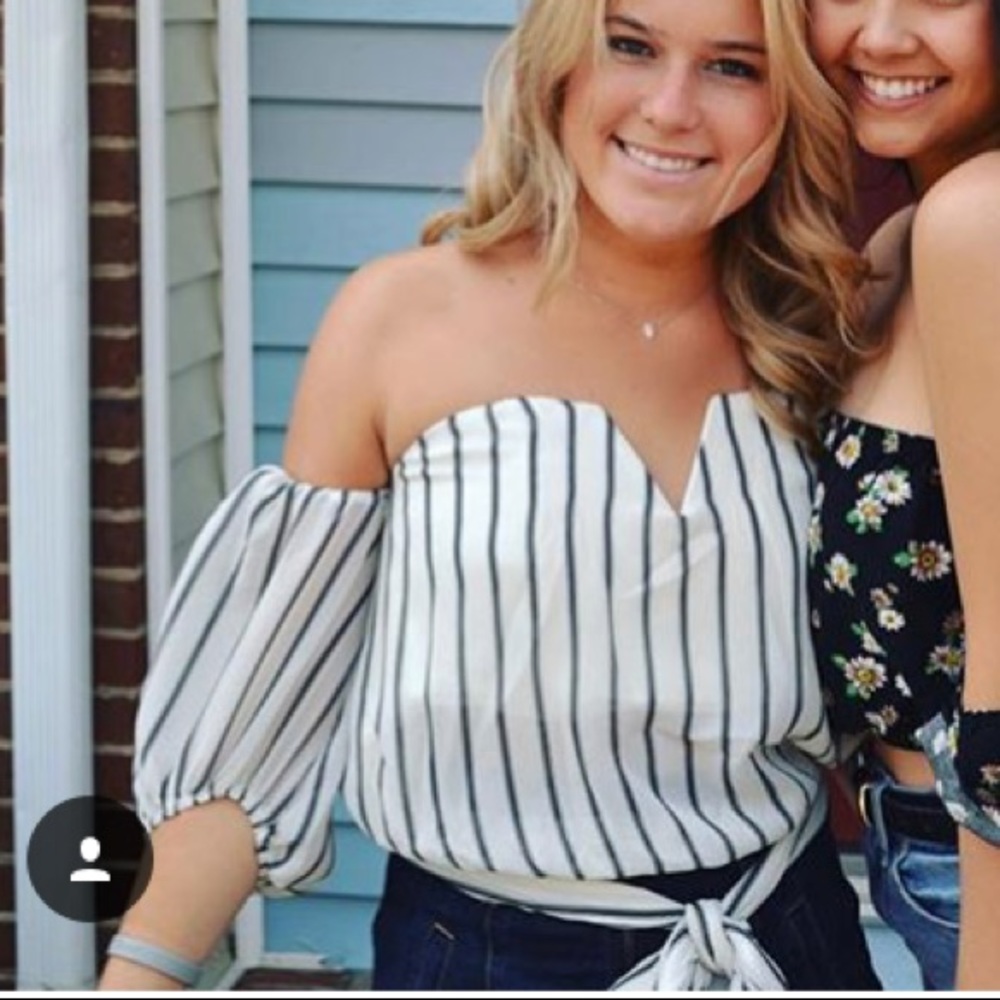 Off the shoulder crop top